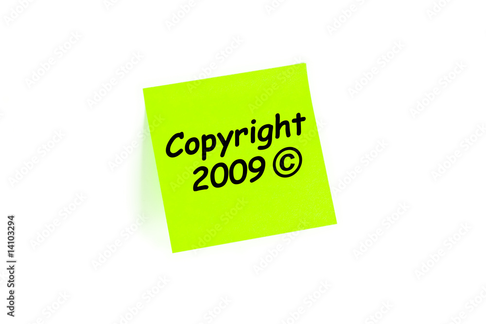 Copyright 2009 Note Copyright 2009 Note