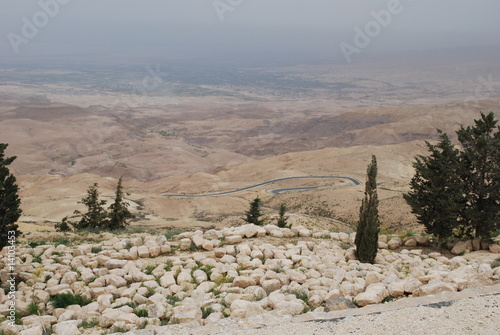 Vue sur la Mer Morte depuis le Mont Nebo - Jordanie