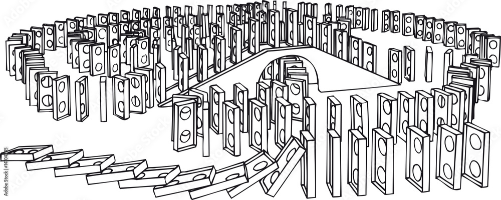 Naklejka premium domino
