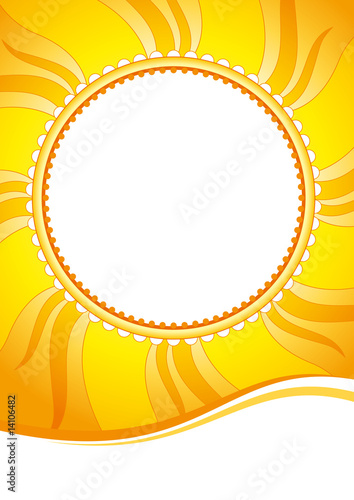 Decorative summer sunny vector background
