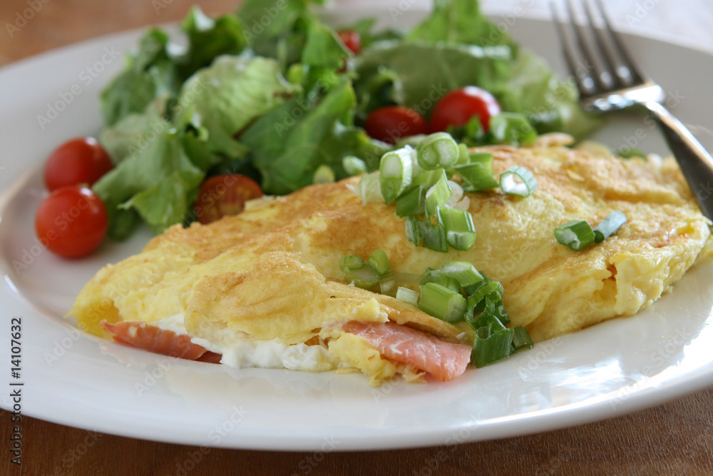 Omelette with Lox and Cream Cheese