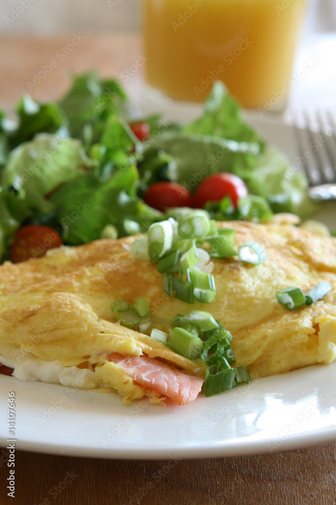 Omelette with Lox and Cream Cheese