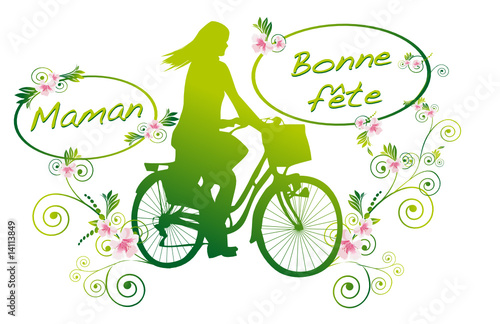 maman fait du vélo