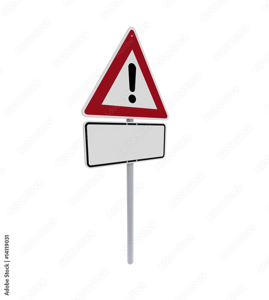 Verkehrsschild Mit Ausrufezeichen
