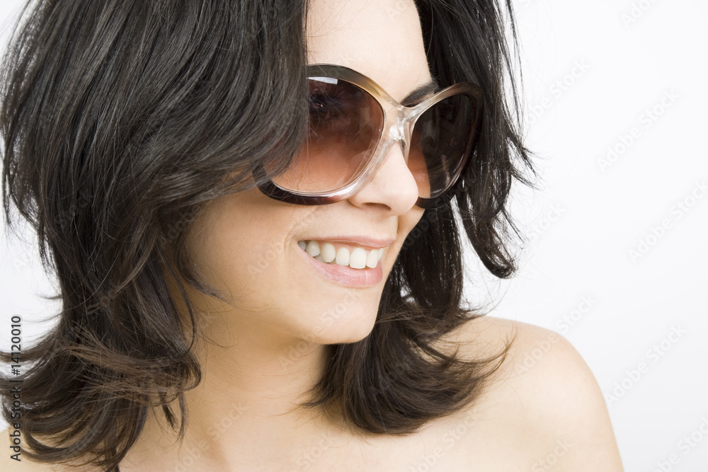 Young attractive woman with sunglasses Young attractive woman with sunglasses