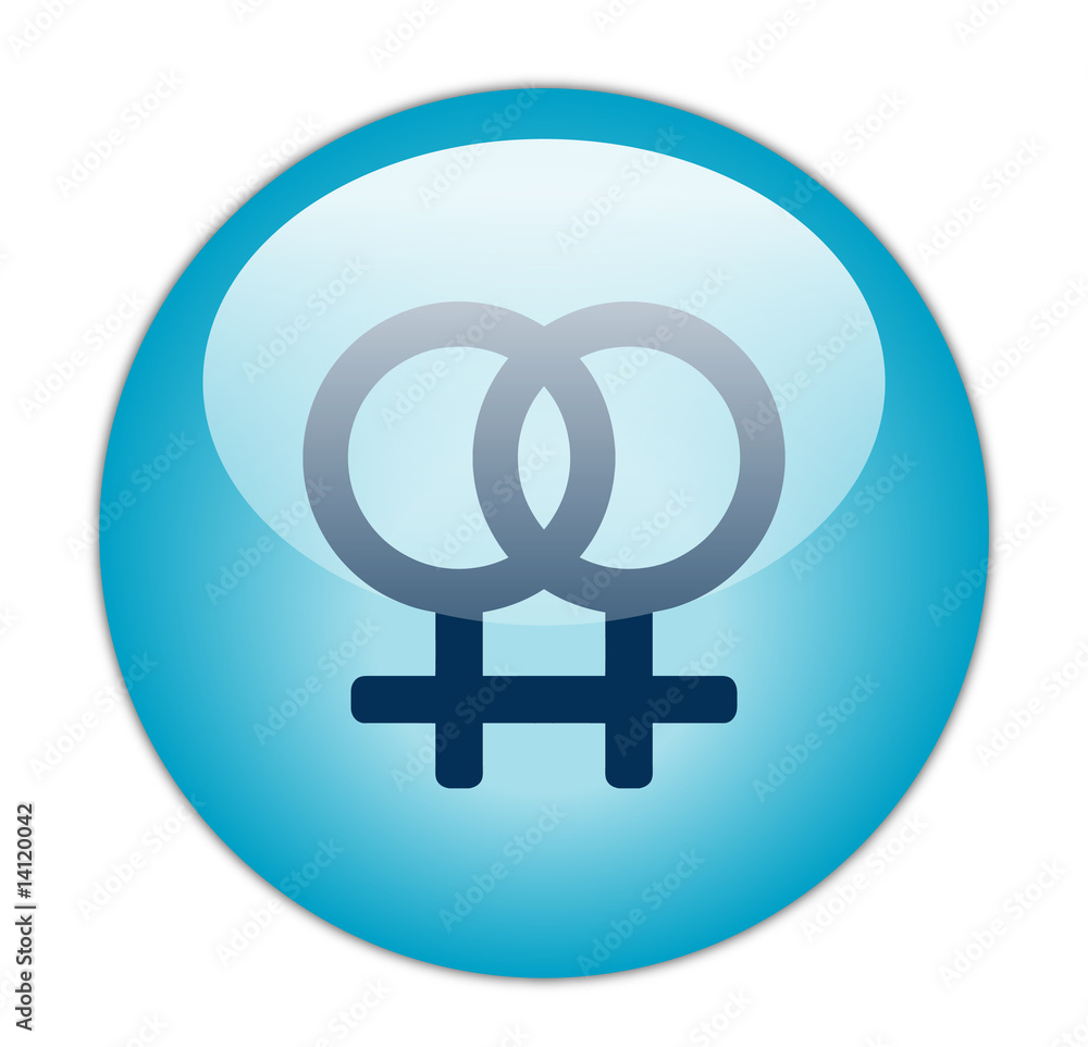Glassy Blue Leasbian Icon Button Glassy Blue Leasbian Icon Button