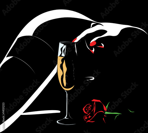Vector. A series of images of young and beautiful girls.