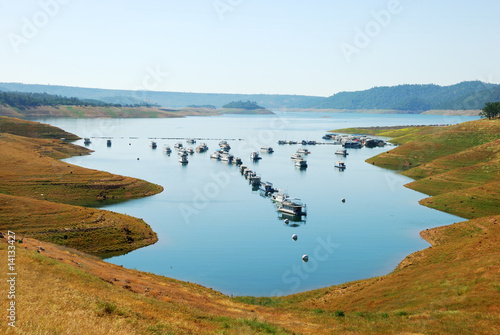 Houseboats on Lake photo