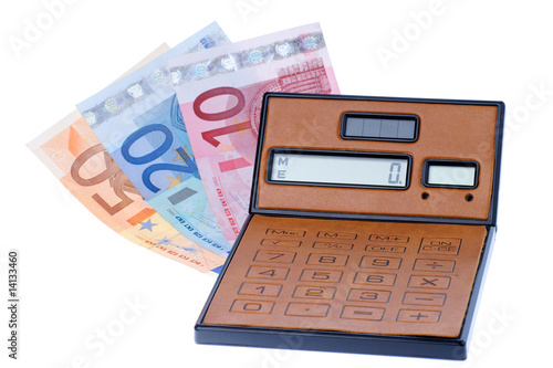 calculator and euromoney note photo