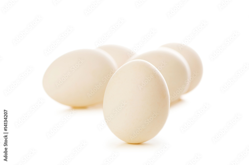 Eggs on white - shallow depth of field Eggs on white - shallow depth of field