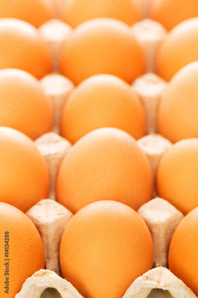 Many brown eggs in the basket - shallow DOF Many brown eggs in the basket - shallow DOF