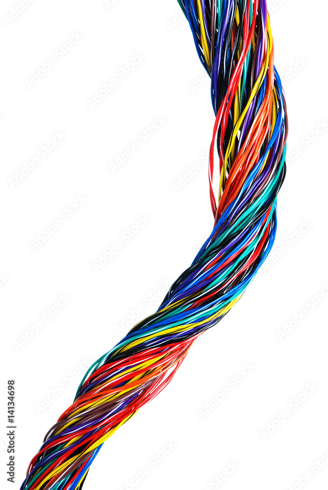 The braided color computer cable The braided color computer cable