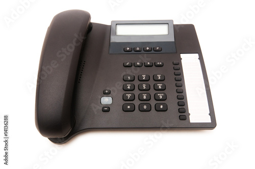 Office phone isolated on the white background