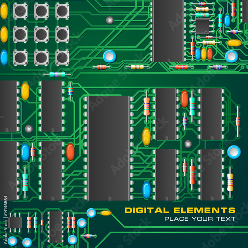 Circuit board with microchips