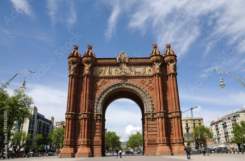 Tableau sur toile Arc de Triomf in Barcelona, Spain