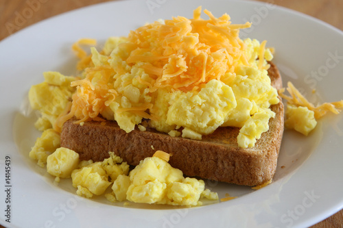 Scrambled Eggs on Toast with Cheese