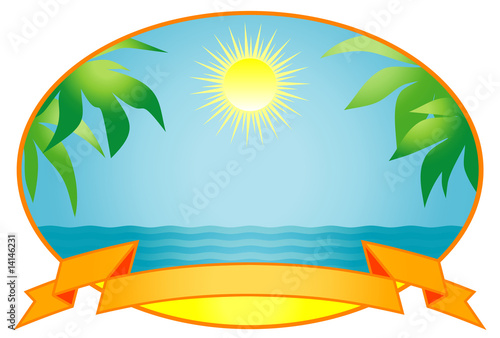 Tropical background. Vector Illustration