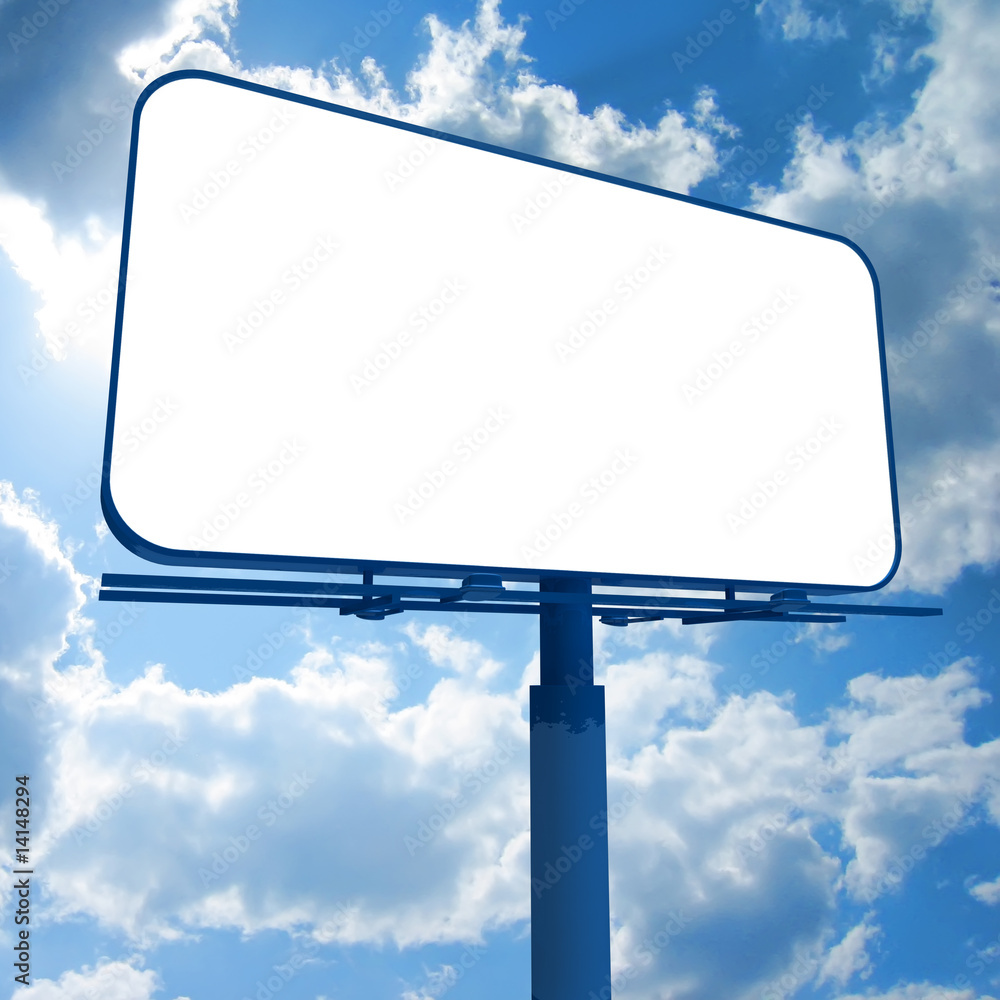 Fototapeta premium Billboard on a sky background