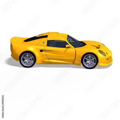 yellow fantasy racing car
