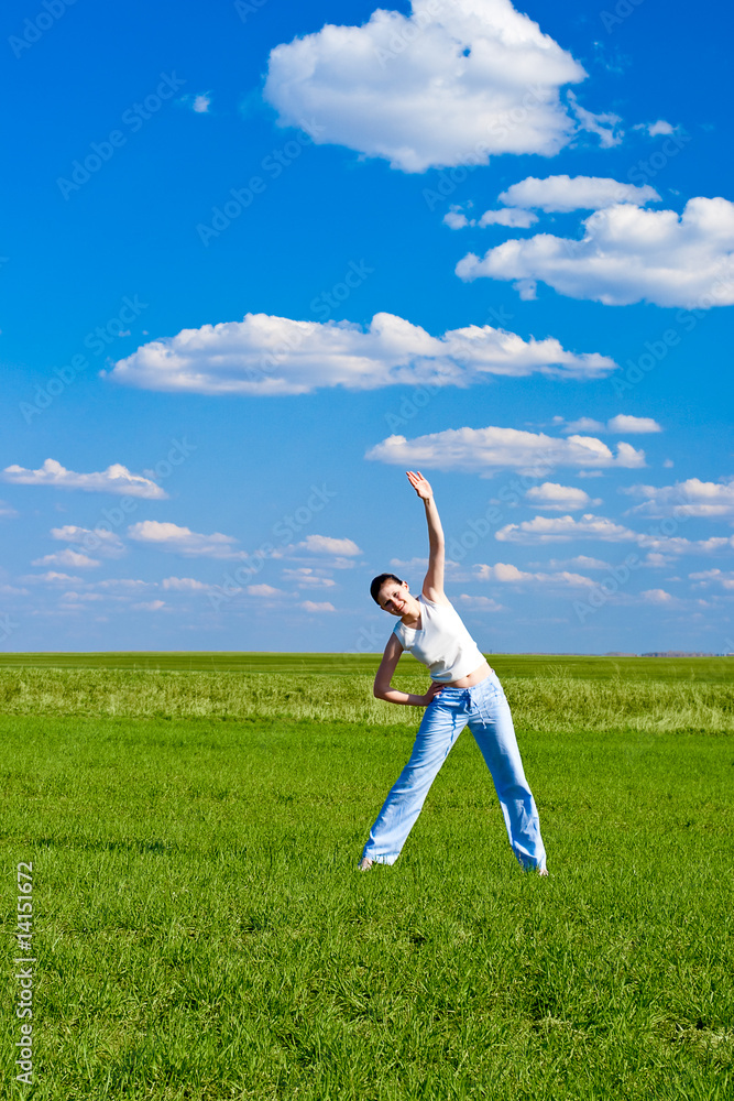 woman exercising outdoor