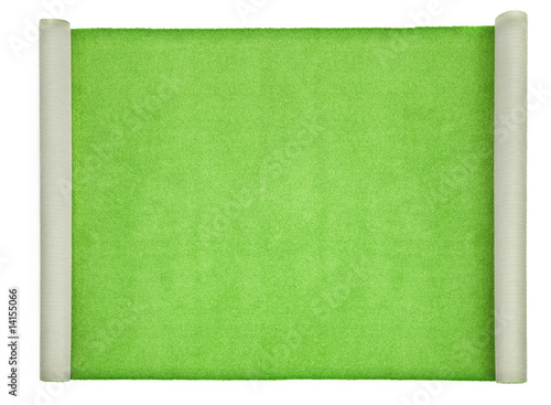 Obraz na plátně green carpet on white