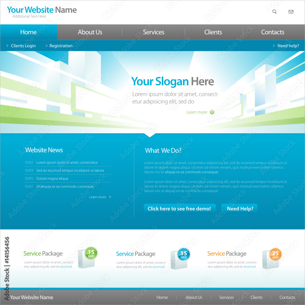 Web site design template 2, vector Web site design template 2, vector