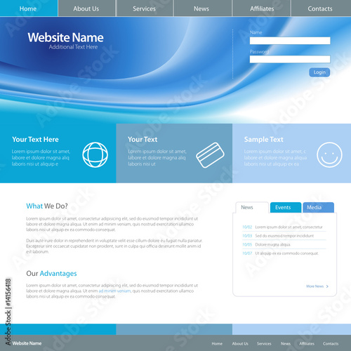 Web site design template 4, vector