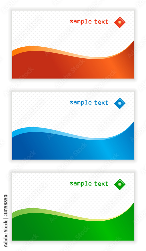 Obraz premium Set of horisontal business card templates