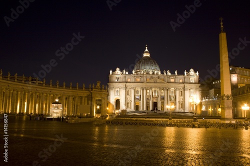 Rome - Vatican -st. Peters basilica - night