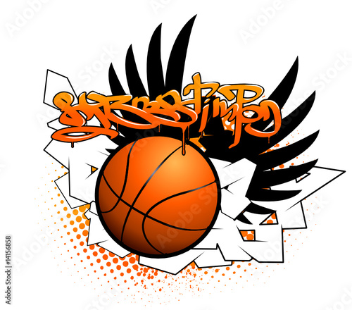 Basketball graffiti image