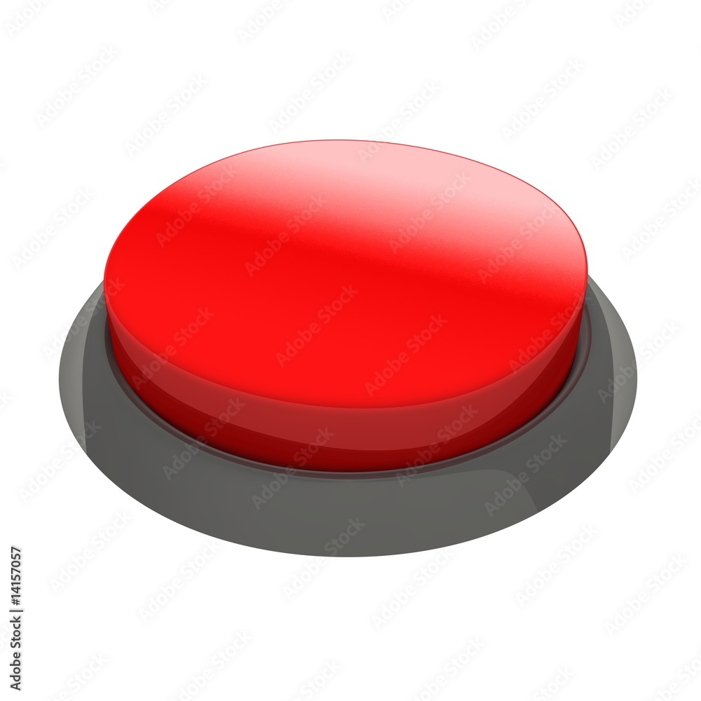 Glossy red round button. 3d rendered illustration. Glossy red round button. 3d rendered illustration.