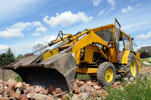 Backhoe loader at work