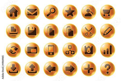 glossy sphere icons for web sites and multimedia applications