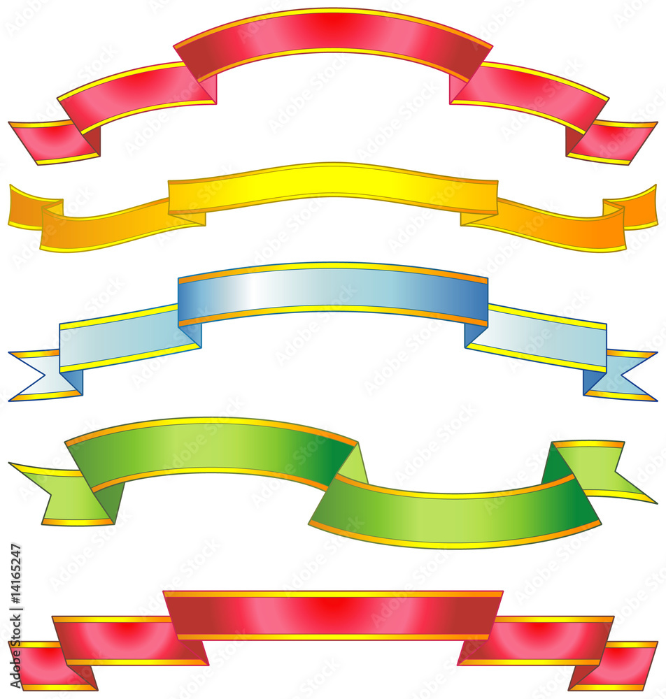 Set of vector ribbons