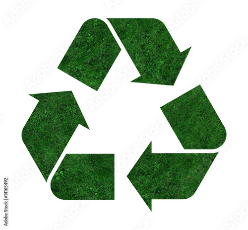 logo recyclage from a grass