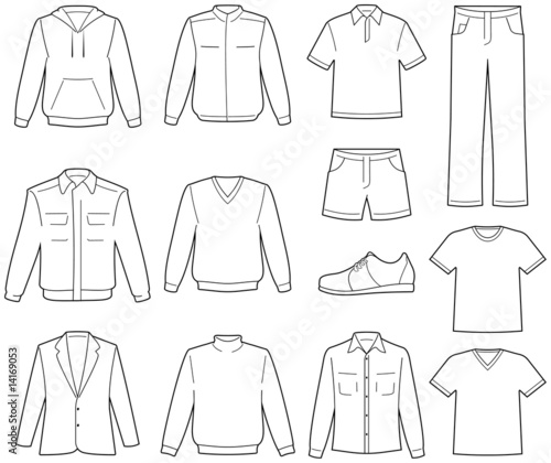 Men’s casual clothes illustration