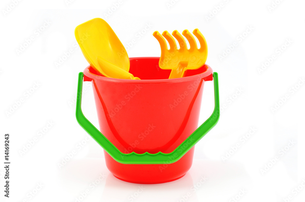Sandbox toys isolated on white background Sandbox toys isolated on white background