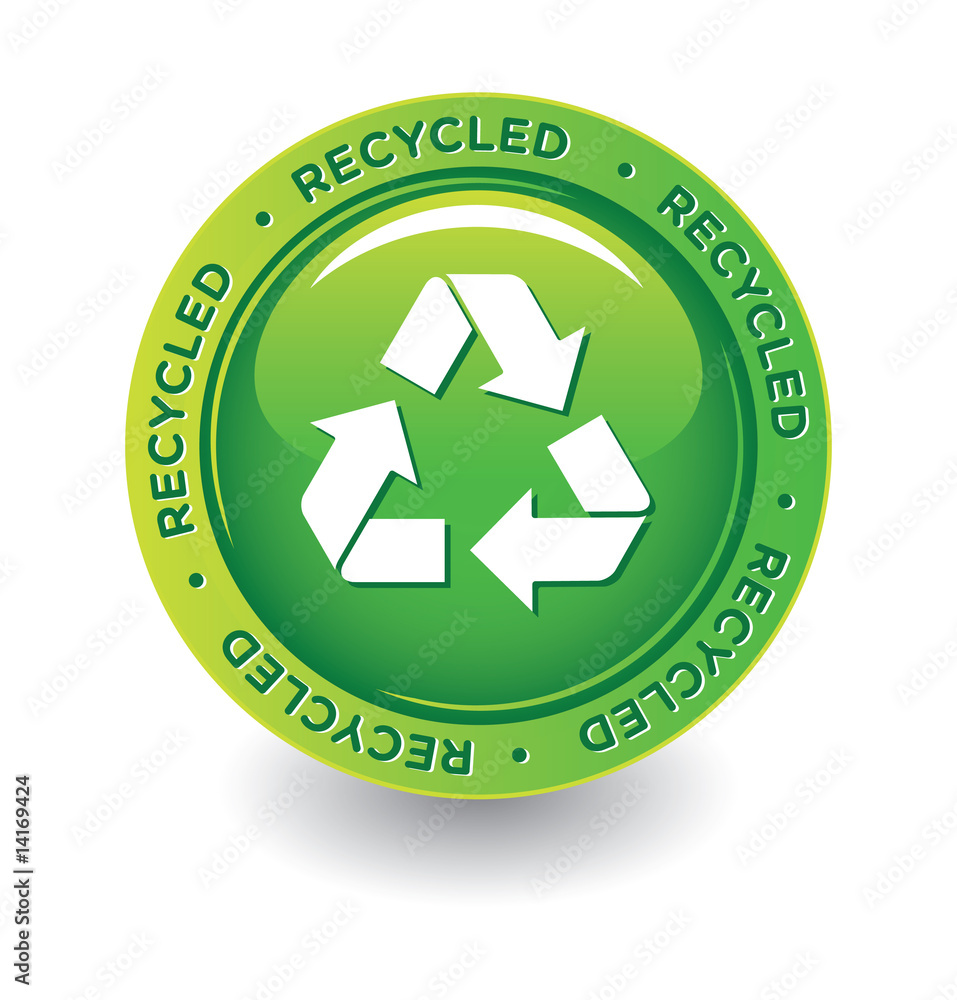 Vector Green Recycle Label Vector Green Recycle Label
