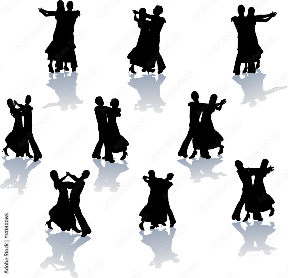 Фотография Ballroom Dance Silhouettes