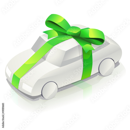 Transport en voiture offert (ruban vert)
