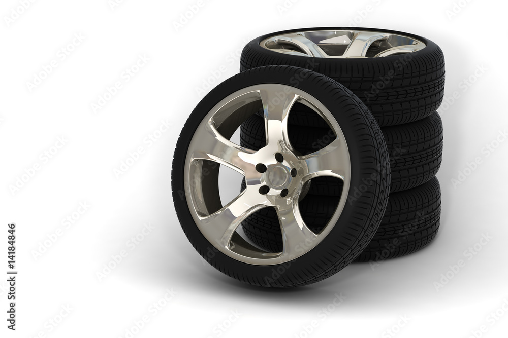 Obraz premium 4 car wheels