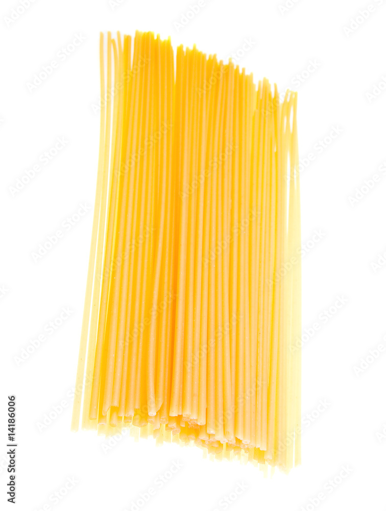 uncooked spaghetti noodles isolated uncooked spaghetti noodles isolated