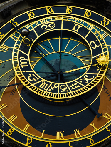 Famous astronimical clock. Orloj in Prague