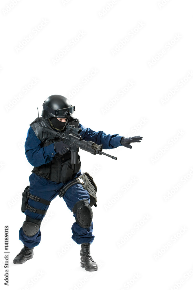 the soldier holding the weapon at a shoulder the soldier holding the weapon at a shoulder