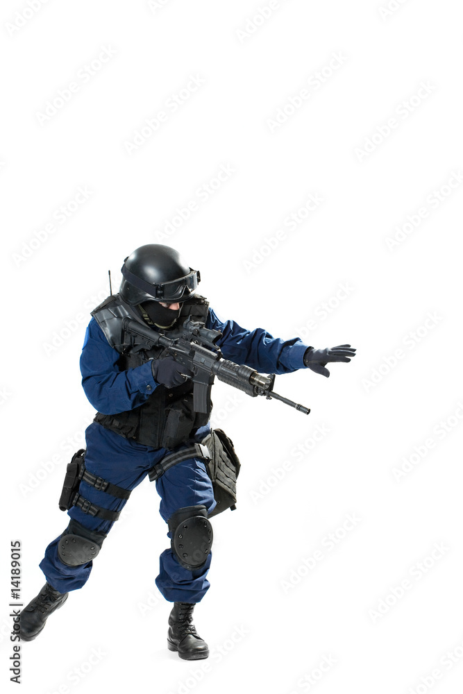 the soldier holding the weapon at a shoulder the soldier holding the weapon at a shoulder