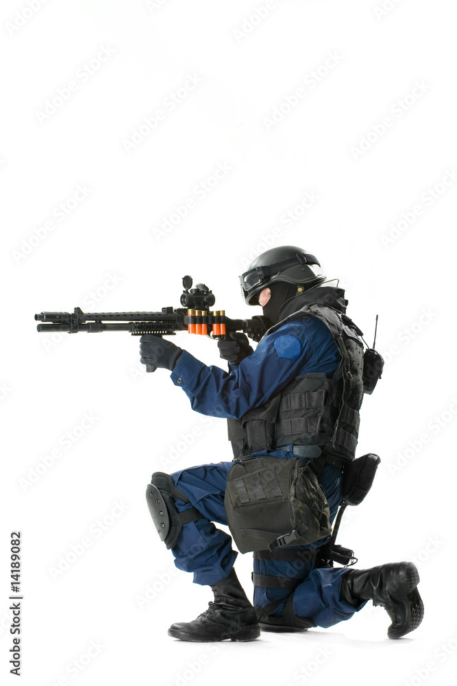 the soldier holding the weapon at a shoulder the soldier holding the weapon at a shoulder
