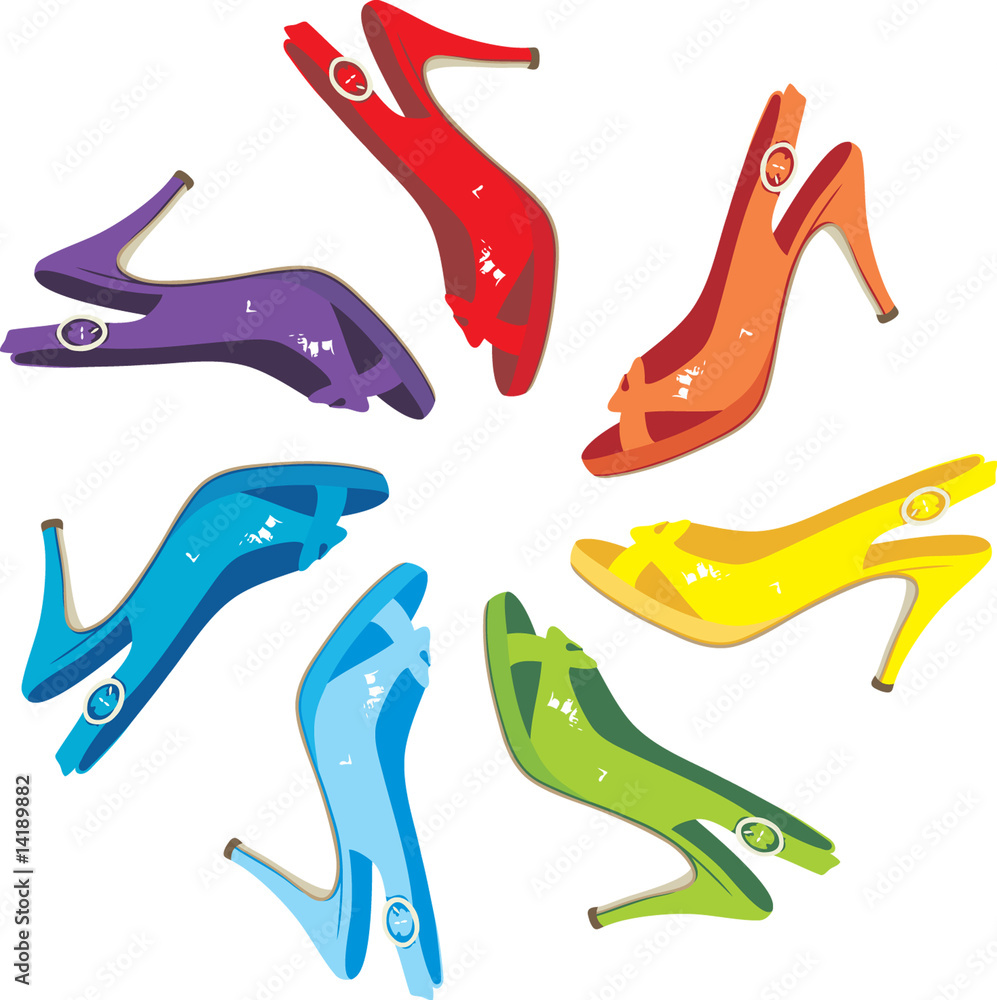 Obraz premium Shoes, sandals. Illustration