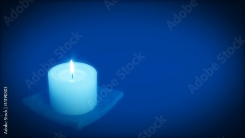 Candle background in blue
