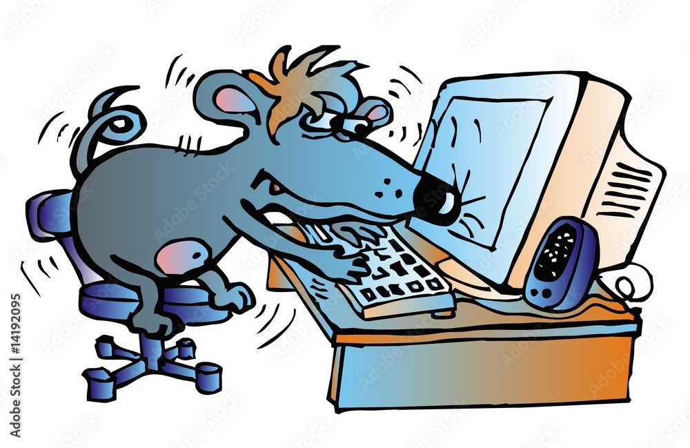 computer operator Stock Vector | Adobe Stock