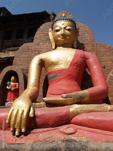 Statue of Buddha located at Swayambhunath